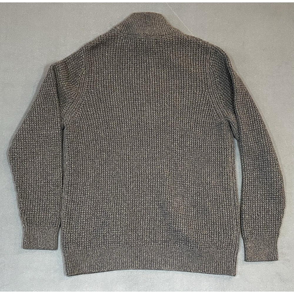 Vintage LL Bean Sweater Mens Size M Cable Knit Pullover Full Zip Heavy - Picture 2 of 7